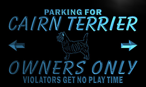 Cairn Terrier Owners Parking Neon Light Sign